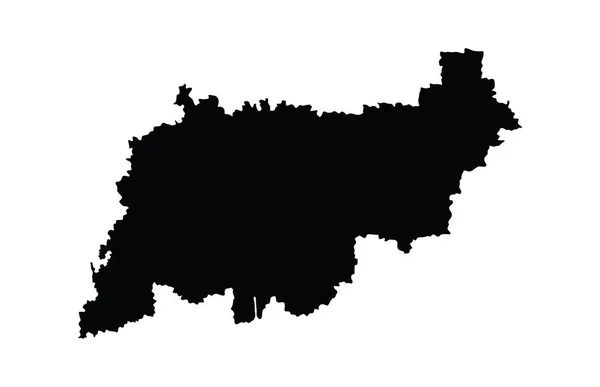 Kostroma Oblast Map Silhouette Vektor Karte Isoliert Auf Weißem Hintergrund — Stockvektor