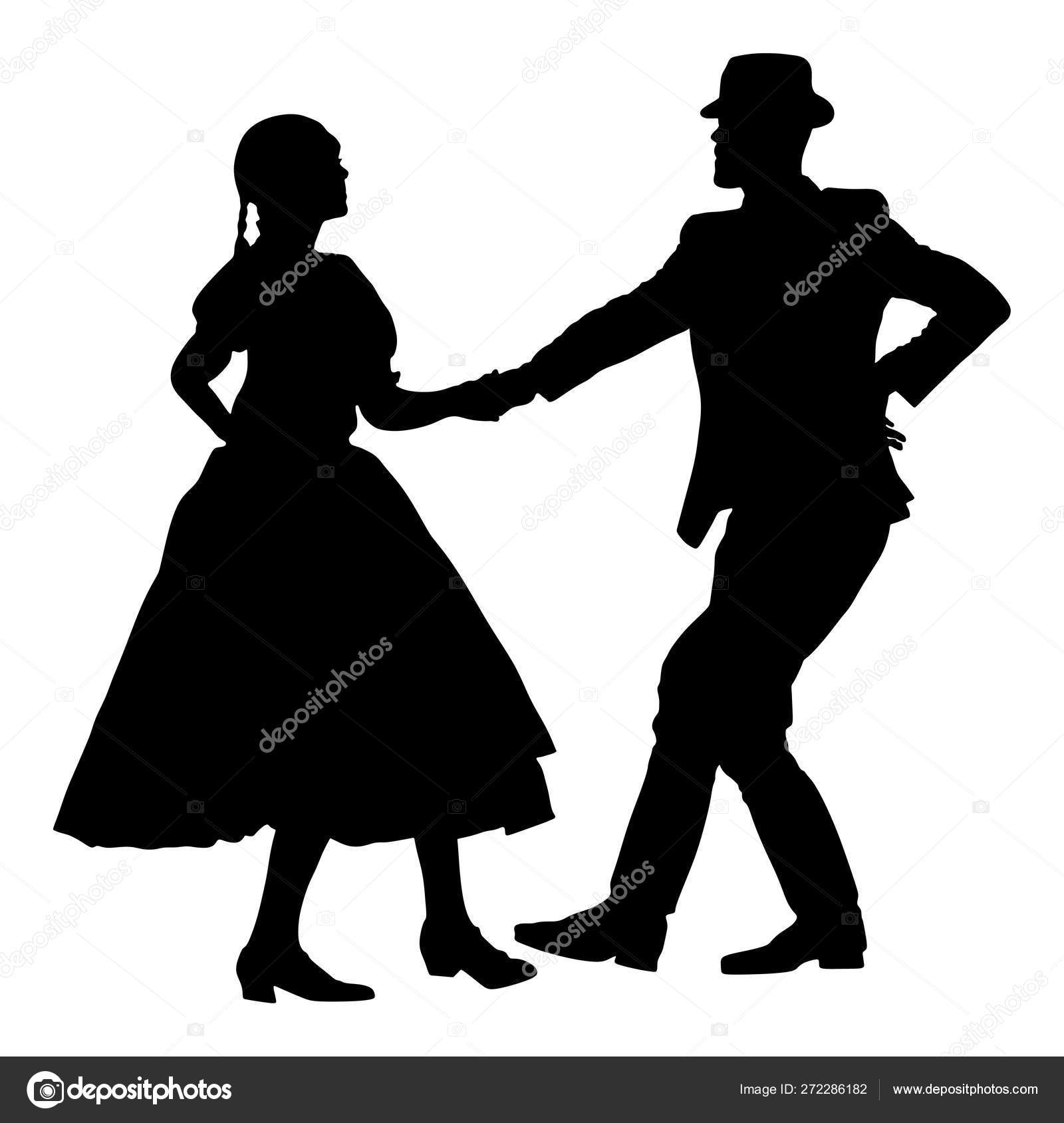 Folk Dance Silhouette