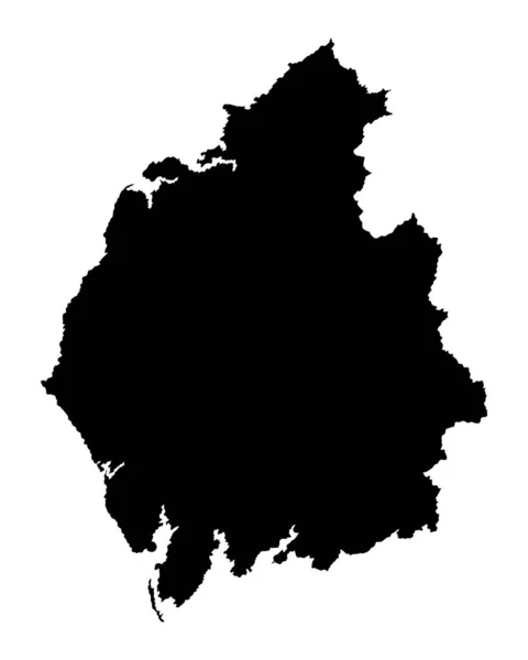 Cumbria Vetor Silhueta Mapa Condado Noroeste Inglaterra País Inglaterra Cumbria —  Vetores de Stock