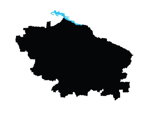 Stavropol Krai Mappa Silhouette Vettore Isolato Sfondo Bianco Alta Illustrazione — Vettoriale Stock