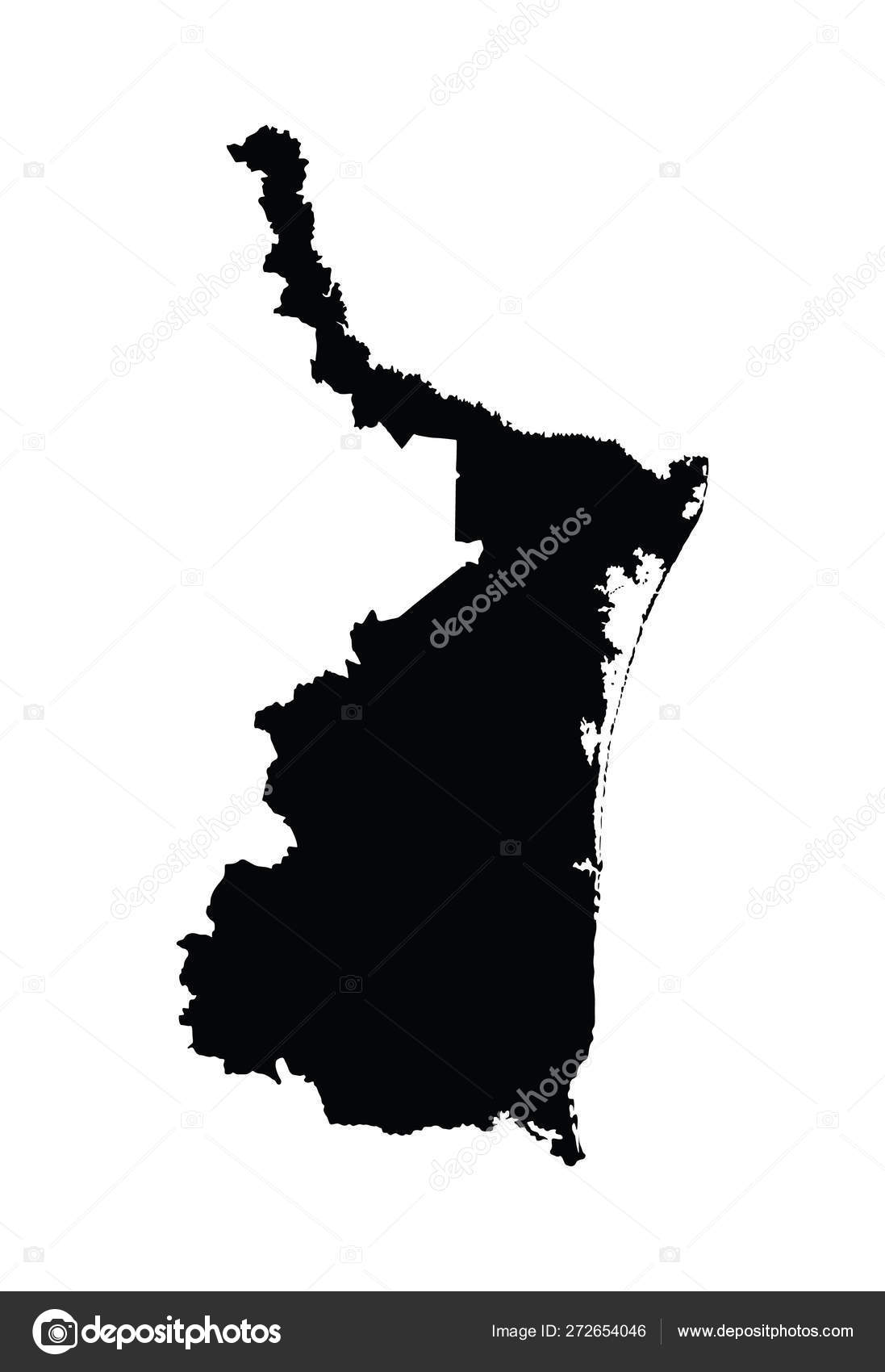 멕시코 지방지도 타마울리파스 벡터지도 실루엣 배경에