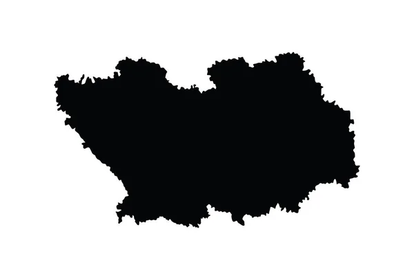 Силуэт Векторной Карты Пензенской Области Изолирован Белом Фоне Высокая Детализированная — стоковый вектор