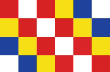 Anvers eyaleti vektör bayrağı (Belçika). Antwerpen il bayrak vektörü.