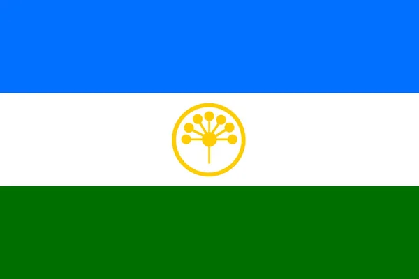 Bashkortostan Flag Vector Território Federação Russa Bandeira País Rússia Étnica — Vetor de Stock