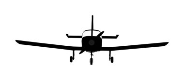 Uçak siluet vektörü. Hava sembolünde mini uçak. uçuş okulu. Ticari uçuş. Jet uçağı. Uçak sembolü. Uçan okul.