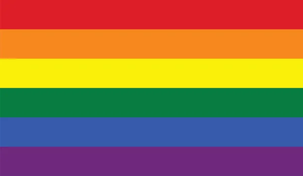 Bandeira Vetorial Gay Sinal Bandeira Vetorial Lgbt Isolado Símbolo Cultura —  Vetores de Stock