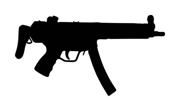 Ilustração Vetor Rifle Isolado Fundo Branco Símbolo Silhueta Rifle Assalto —  Vetores de Stock