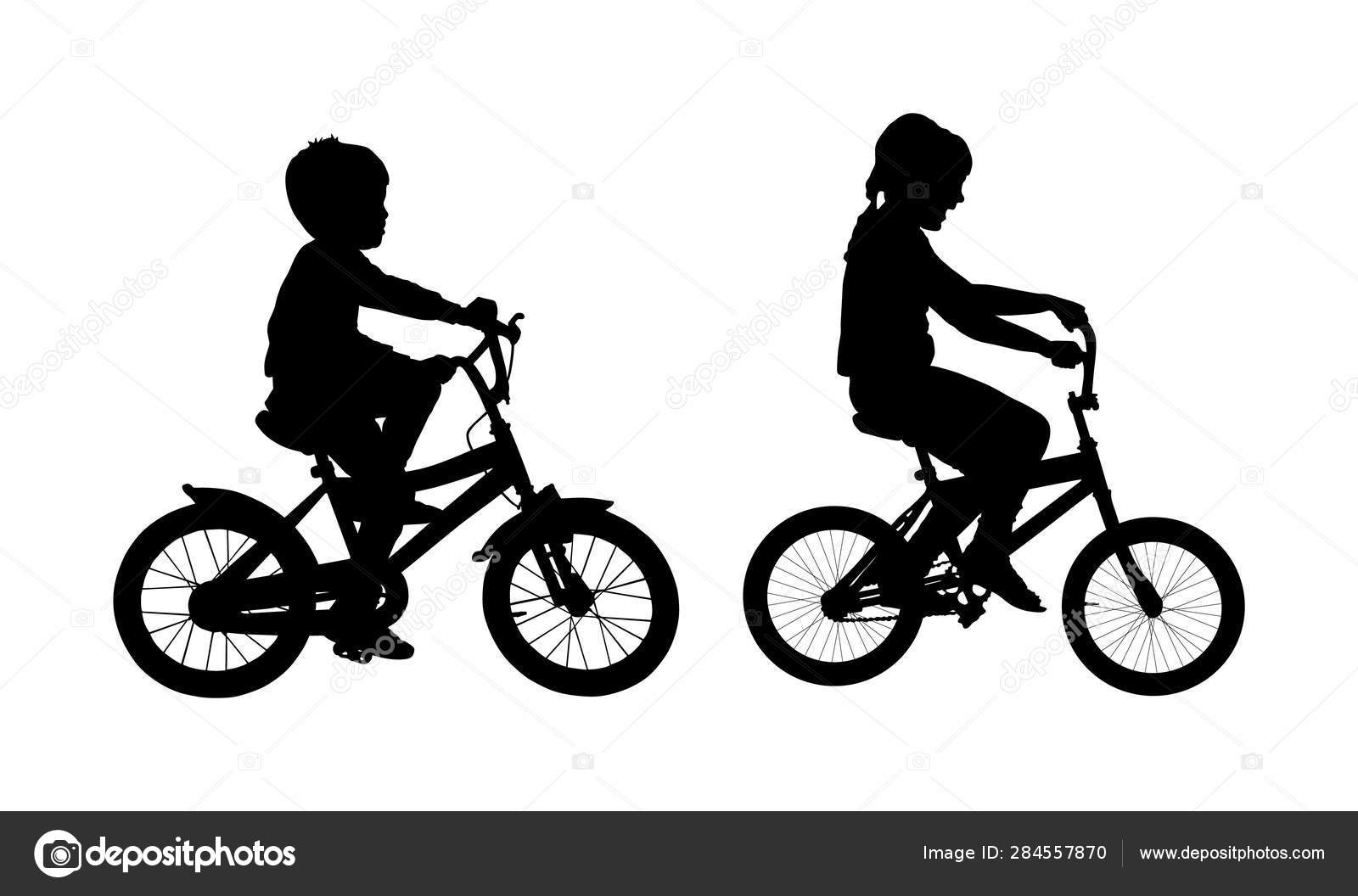 Boy and online girl bike
