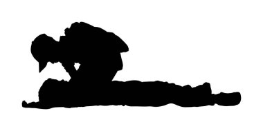 Çocuk arkadaşının bilinçsiz boğulmasına yardım ediyor. Araba kazası kurbanı. İlk yardım hastasının ilk yardım vektör silueti. Sinsi saldırı kurtarma ekibi. Yangın kurbanı tahliyesi. Sağlık hizmetleri ölü bedeni eğitiyor.