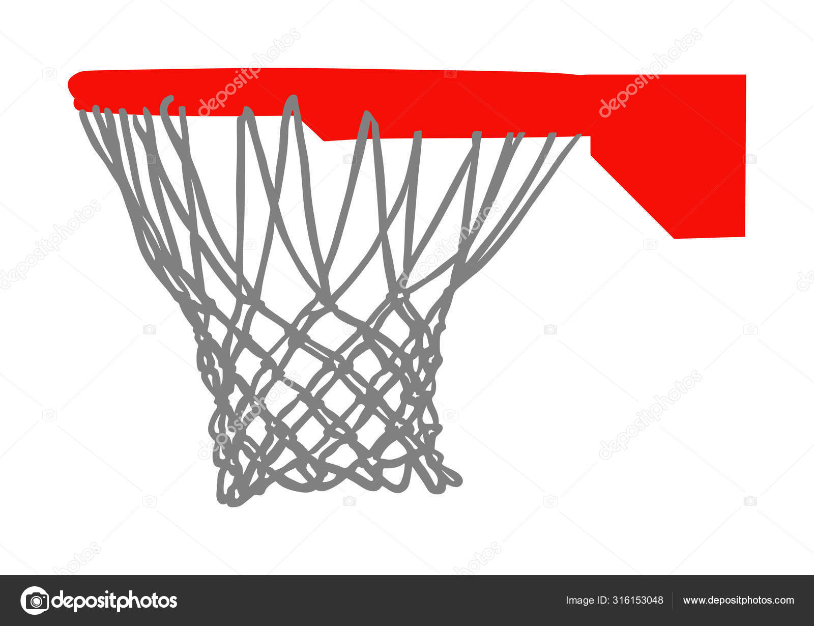 Basketball Hoop Net Vector Illustration Isolated White Background Equipment  Basket Stock Vector by ©Dovla982 316153048