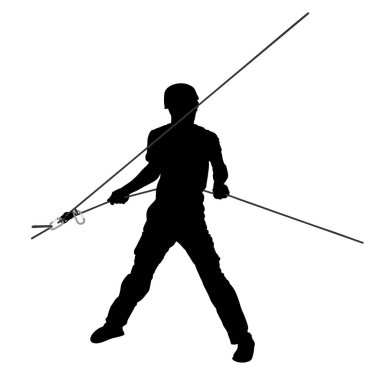 İpe tırmanma eğitmeni olan bir adam kayanın tepesine tırmanmak için rehberlik eder. Ekstrem sporcu çocuk iple tırmanır. Macera parkında spor aksiyonu. Dağcı kurtarma ekibi..