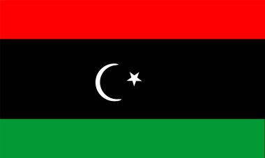 Libya flag vector illustration. Symbol of country in north Africa. clipart