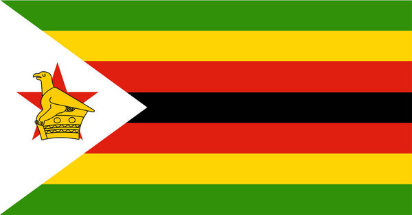 Zimbabwe flag vector illustration. Country in Africa national symbol.