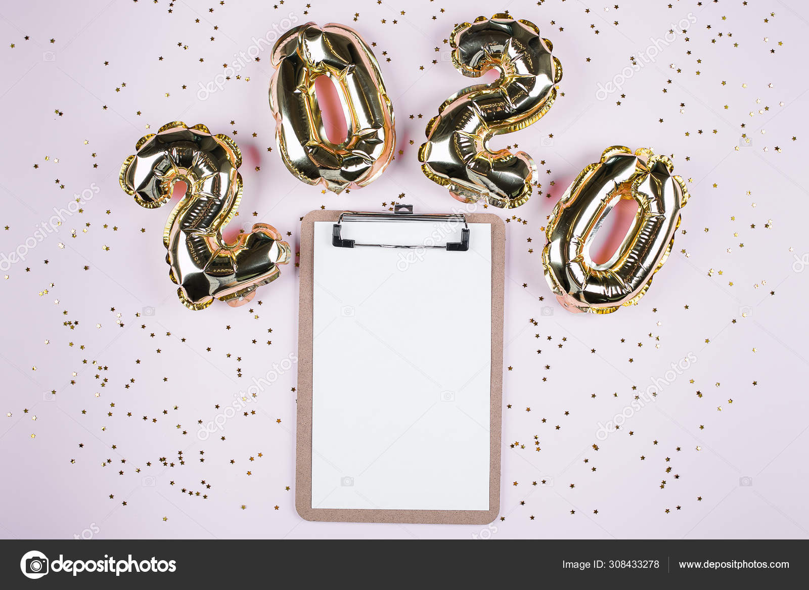 Download Happy New Year 2020 Number 2020 Gold Balloon Mockup Concept Stock Photo Image By C Anikonaann 308433278