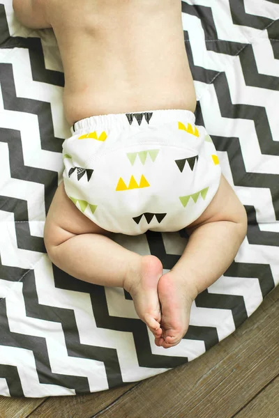 Baby Boy Eco Cloth Diaper Children Rug Zero Waste Eco — Stock Photo, Image