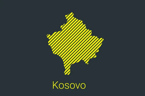 Kosova Haritası Koronavirüs Bilgi Grafikleri Karantina Alanı Işaretleyicileri Kısıtlamaları Için — Stok Vektör