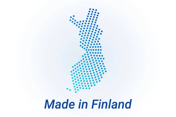 Ícone Mapa Finlândia Ilustração Logotipo Vetorial Com Texto Made Finland —  Vetores de Stock