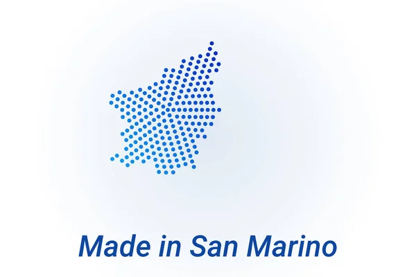 Ícone Mapa San Marino Ilustração Logotipo Vetor Com Texto Made —  Vetores de Stock