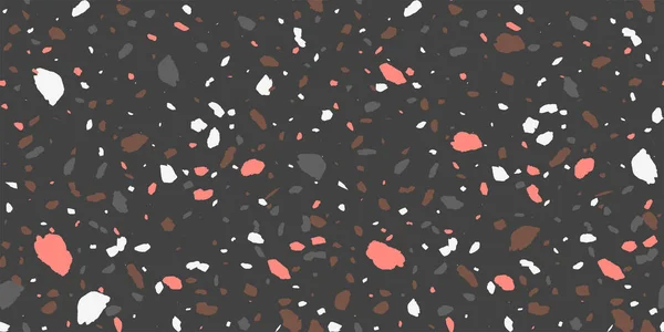 Terrazzo Boden Textur Nahtloses Muster Abstrakte Design Textur Für Druck — Stockvektor
