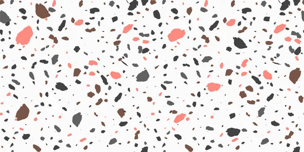 Terrazzo Boden Textur Nahtloses Muster Abstrakte Design Textur Für Druck — Stockvektor