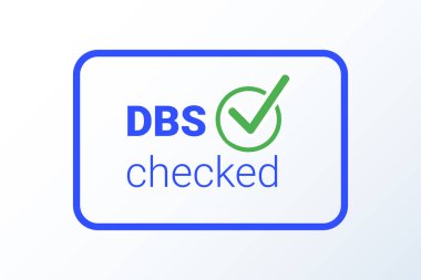 İfşaat ve Engelleme Servisi - DBS Kontrol İşareti. Vektör illüstrasyonu