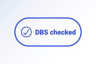 İfşaat ve Engelleme Servisi - DBS Kontrol İşareti. Vektör illüstrasyonu