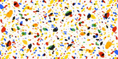 Terrazzo zemin dokusu pürüzsüz. Baskı için soyut tasarım dokusu. Geometrik vektör çizimi. Retro sanat. Taş tekrar duvar kâğıdı. Çocuk odası için mermer kaya döşemesi