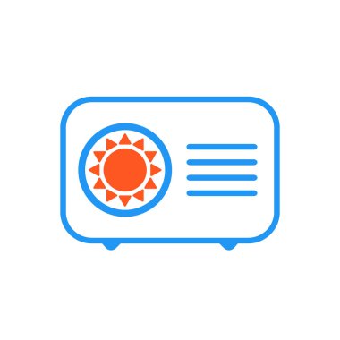 ısı pompası ikonu veya klima vektör sembolü. iklim aracı