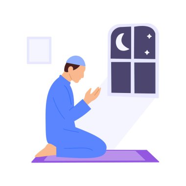 Namaz kılıyor, her gün salah sunuyor.