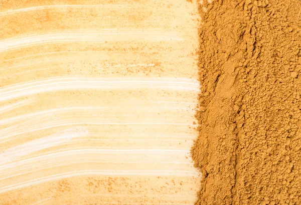 Cinnamon Powder Texture White Background Ground Cinamon Bark Closeup Top — Stock Photo, Image