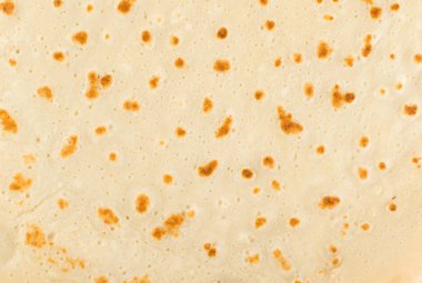 İnce gözleme veya Tortilla arka plan üstten görünüm. Taze ev yapımı krep veya metin alanı olan Lay düz gözleme