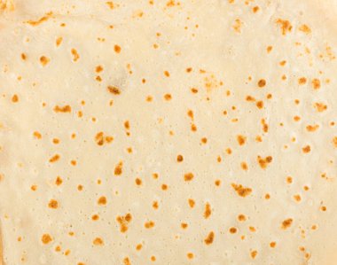 İnce gözleme veya Tortilla arka plan üstten görünüm. Taze ev yapımı krep veya metin alanı olan Lay düz gözleme