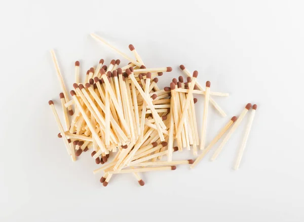 Heap Match Sticks Safety Matches White Paper Macro Photography Matchsticks — Stock Photo, Image