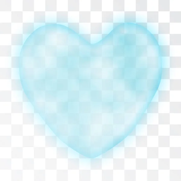 Cloud Heart Icône Vectorielle Réaliste Sur Fond Transparent Beau Symbole — Image vectorielle