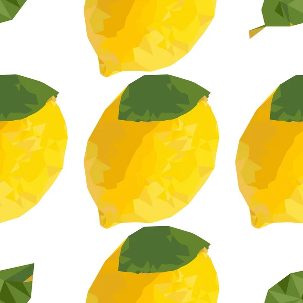 Lemon Padrão Sem Costura Com Efeito Mosaico Textura Frutas Tropicais — Vetor de Stock