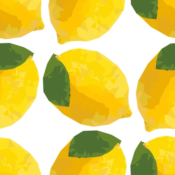 Lemon Padrão Sem Costura Com Efeito Mosaico Textura Frutas Tropicais —  Vetores de Stock