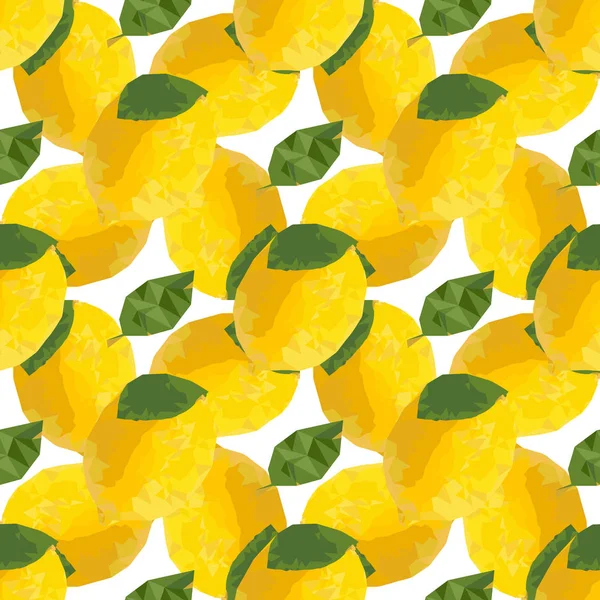 Lemon Padrão Sem Costura Com Efeito Mosaico Textura Frutas Tropicais —  Vetores de Stock