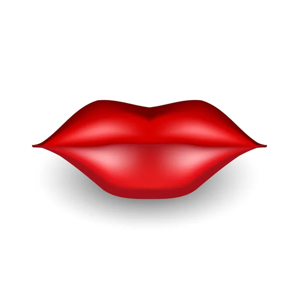 Vector Lips Icono Aislado Hermosa Boca Mujer Realista Para Lápiz — Vector de stock