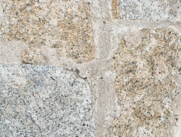 Grey Old Stone Pavement Top View Granito Cobblestone Road Close — Foto Stock