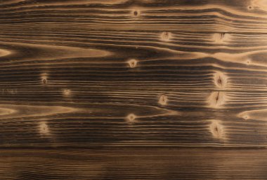 Eski karanlık ahşap arka plan yanmış. Ahşap tahta tahta doku vurulmuş. Vintage yenilikçi tasarım için doğal rustik fotoğraf zemin