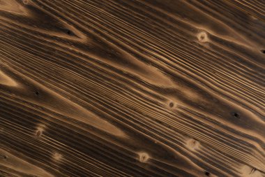 Eski karanlık ahşap arka plan yanmış. Ahşap tahta tahta doku vurulmuş. Vintage yenilikçi tasarım için doğal rustik fotoğraf zemin