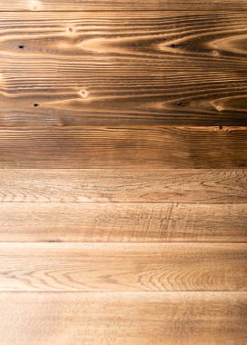 Güzel vintage kahverengi ahşap arka plan. Eski boyalı ahşap masa yüzeyi. Rustik hafif renkli Danışma Kurulu veya tahta doku ile boşaltmak için ürün montaj