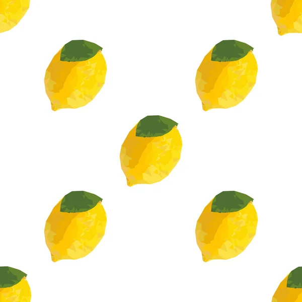 Лимонный Паттерн Эффектом Фекалии Многоугольная Желтая Тропическая Фруктовая Текстура Вектор — стоковый вектор