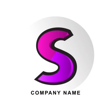 S harfi vektör Logo, amblem veya afiş. Yaratıcı geometrik öğe sayısı 5 iş şirket kimliği için benzer