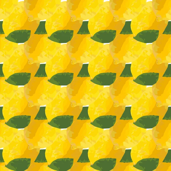 Lemon Padrão Sem Costura Com Efeito Mosaico Textura Frutas Tropicais —  Vetores de Stock