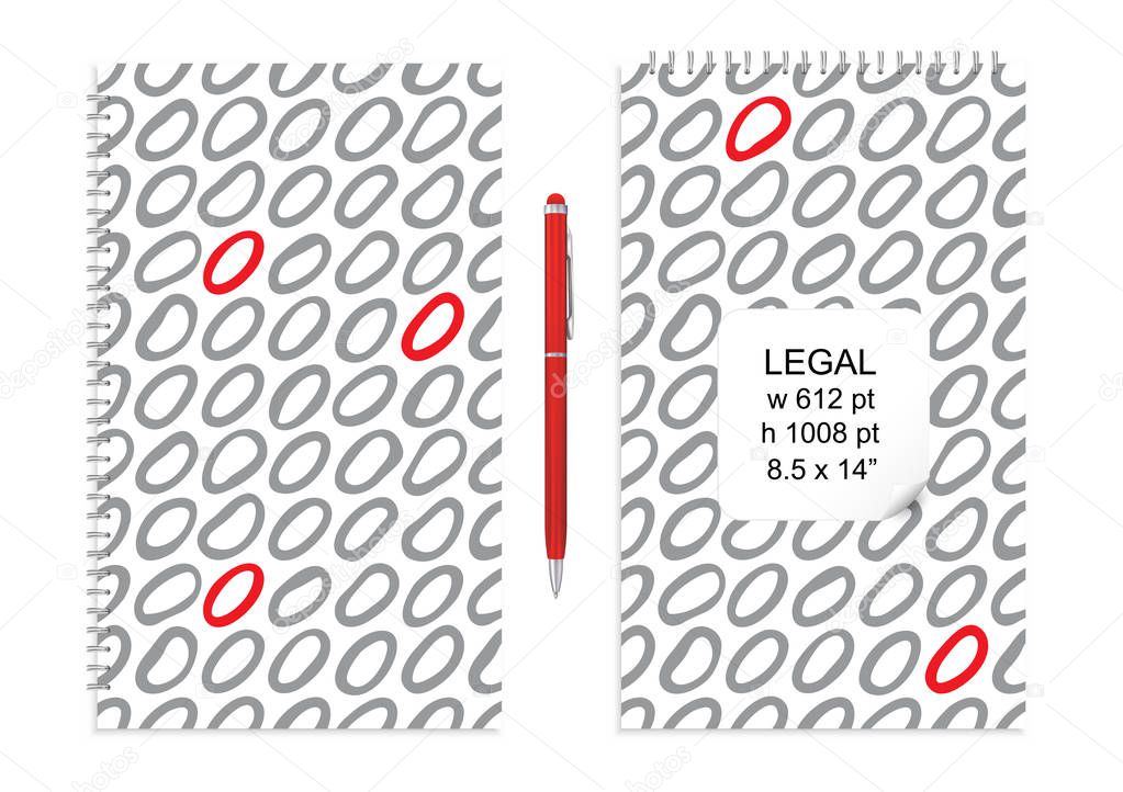 Creative Legal Mockup with Hand Drawn Imitation of Seamless Pattern Ink Doodles. Vector Texture with Geometric Design for Trendy Notebook Covers and Layouts