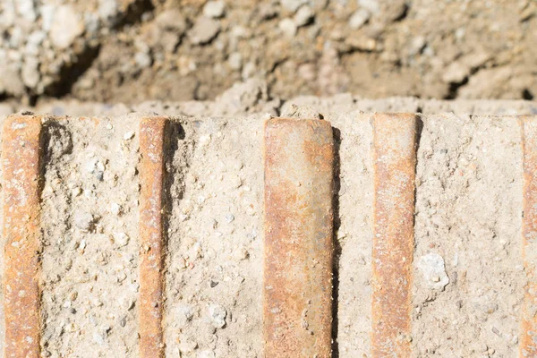 土の質 さびた鉄スクラップ リサイクルの背景 — ストック写真