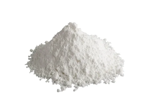 White Powder Concrete Clay Bentonite Isolated White Background Clipping Path — Stock Photo, Image