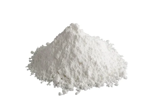 Polvere Bianca Calcestruzzo Argilla Bentonite Isolata Sfondo Bianco Con Percorso — Foto Stock