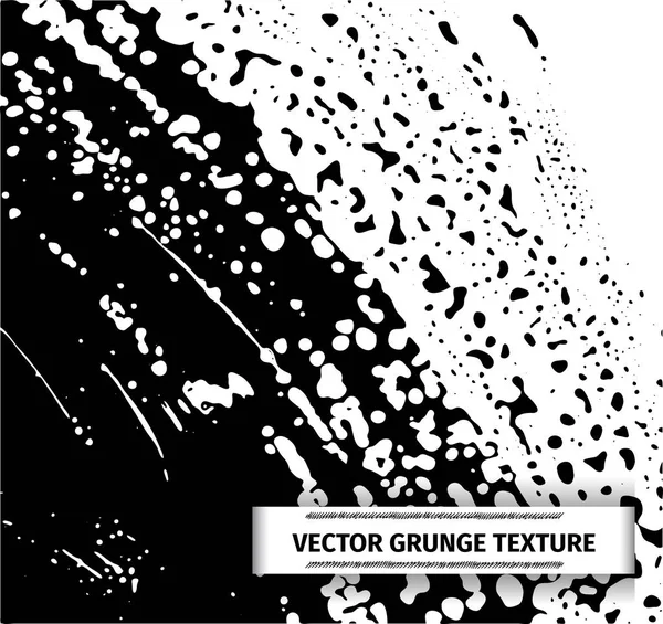 Texture Vectorielle Grunge Sauce Renversée Peinture Noire Enduite Modèle Encre — Image vectorielle